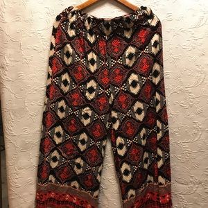 Angie Wide Leg Elastic Waist Pants Size M